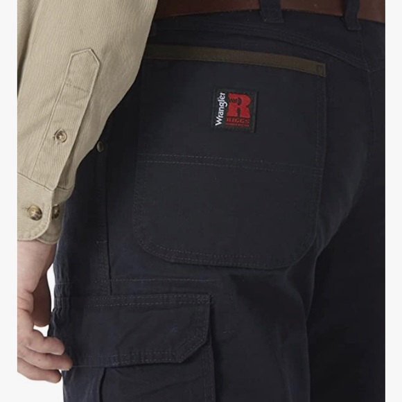 Wrangler work wear mens 36/32 color Loden carpenter styled TALLS COTTON - Picture 12 of 16